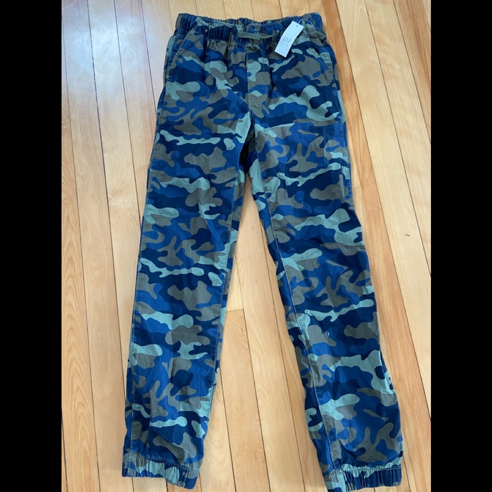Boy’s Gap Factory Camo Print Canvas Joggers